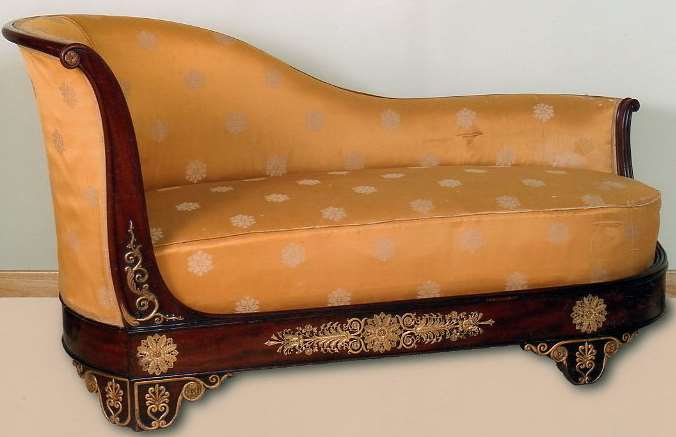 An empire parcel gilt mahogany ormolu mounted meridien